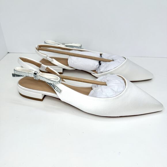 NEW Ted Baker Green Jewel Bow Jane Slingback D'orsay Flats US 8.5 NEW Ted - Picture 5 of 7